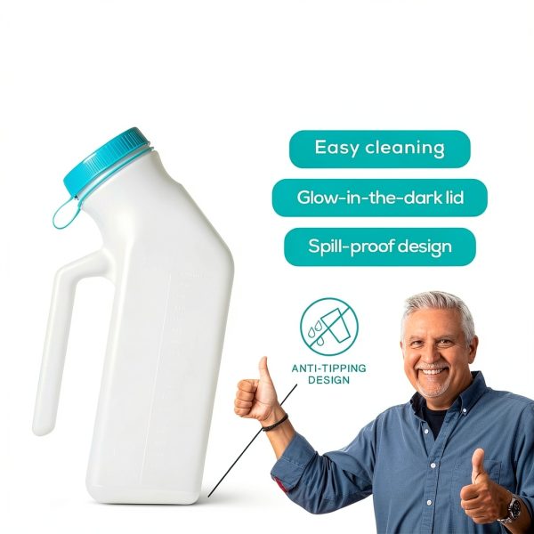 Male Urinal Medvance Spill Proof Handheld Urine Bottle 1000ml Portable-7