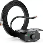 EHOPHNA Car Amplifier Bass Volume Control Knob 12.7ft Copper Cable-0
