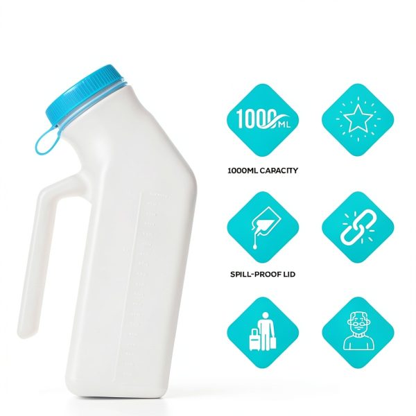 Male Urinal Medvance Spill Proof Handheld Urine Bottle 1000ml Portable-1