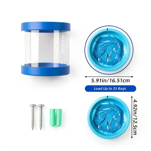 Wall Mount Vomit Bag Dispenser Xozeooeu 25 Blue Medical-Grade Bags-1