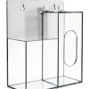 SEANADO Face Mask Dispenser and Hand Sanitizer Holder Stand Wall Mount or Countertop, Hygiene Station with 2 Compartment Clear Box Dispenser for Disposable Masks, Hairnets-3