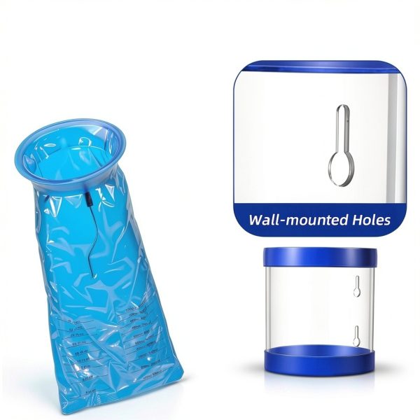 Wall Mount Vomit Bag Dispenser Xozeooeu 25 Blue Medical-Grade Bags-2
