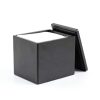 Disposable Face Towel Holder Wooden Facial Towel Storage Box with Lid for XL Black Bathroom Counter Organizer for Makeup Remover Wipes Vanity Travel Essentials-1