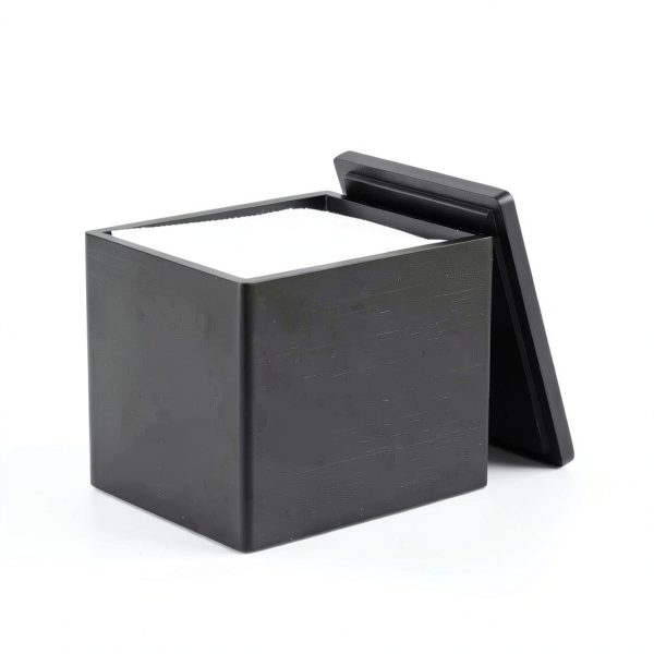 Disposable Face Towel Holder Wooden Facial Towel Storage Box with Lid for XL Black Bathroom Counter Organizer for Makeup Remover Wipes Vanity Travel Essentials-1