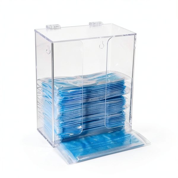 Face Mask Dispenser Box Holder Acrylic Case with Lid by Aphbrada-2
