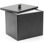 Disposable Face Towel Holder Wooden Facial Towel Storage Box with Lid for XL Black Bathroom Counter Organizer for Makeup Remover Wipes Vanity Travel Essentials-0