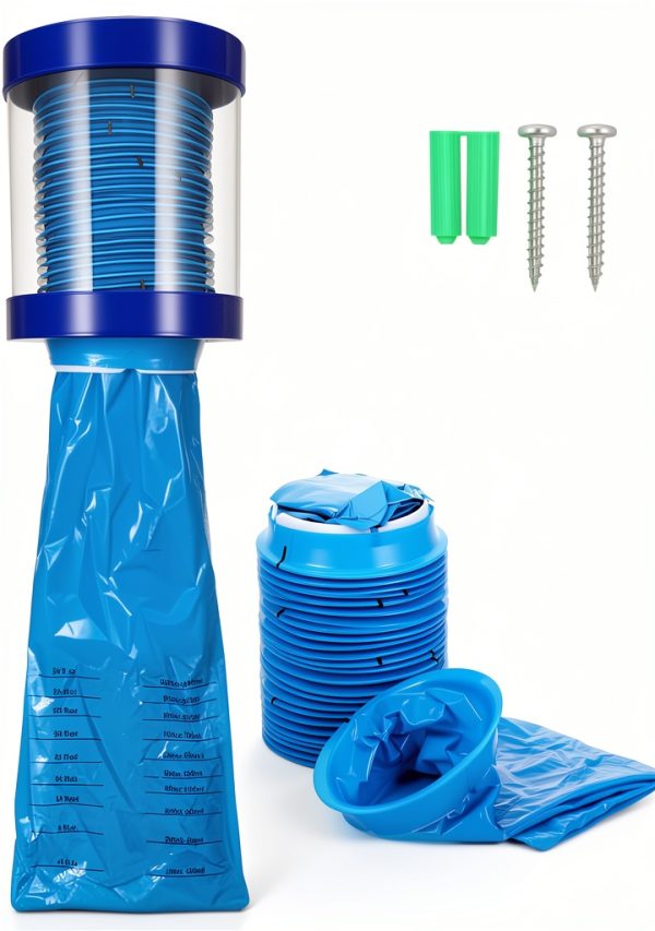 Wall Mount Vomit Bag Dispenser Xozeooeu 25 Blue Medical-Grade Bags-0