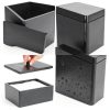 Disposable Face Towel Holder Wooden Facial Towel Storage Box with Lid for XL Black Bathroom Counter Organizer for Makeup Remover Wipes Vanity Travel Essentials-2
