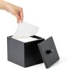 Disposable Face Towel Holder Wooden Facial Towel Storage Box with Lid for XL Black Bathroom Counter Organizer for Makeup Remover Wipes Vanity Travel Essentials-3