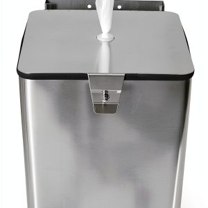 Stainless Steel Wall Mount Wipe Dispenser (Square) - Fits Sanitizing and Disinfecting Wipe Refill Rolls - Perfect for Gyms, Fitness Clubs, Schools, Hotels, Commercial Facilities-0