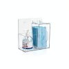 SEANADO Face Mask Dispenser and Hand Sanitizer Holder Stand Wall Mount or Countertop, Hygiene Station with 2 Compartment Clear Box Dispenser for Disposable Masks, Hairnets-6