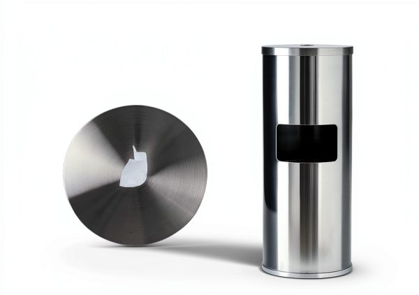 GoodEarth steel floor stand wipe dispenser with 7-Gallon Trash Bin-2