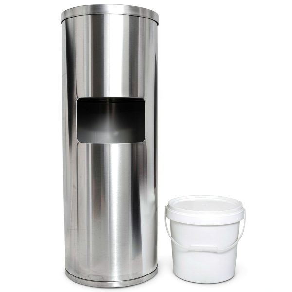Stainless Steel Stand Wipe Dispenser Monkey Movement Trash Can-8
