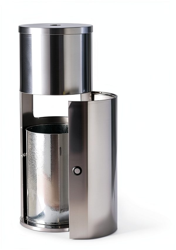 GoodEarth steel floor stand wipe dispenser with 7-Gallon Trash Bin-3