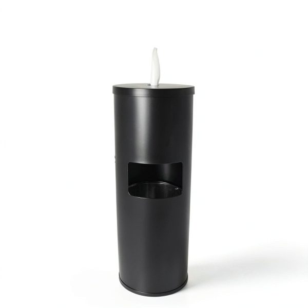 Black Stainless Steel Wipe Dispenser with Trash Can – Monkey Movement-6