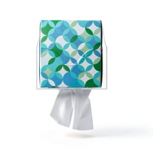 Facial Tissue Box Holder for Wall, Under Cabinet or Desk, RV, Bathroom, Small Spaces - Acrylic Wall Mounted Square Box Dispenser, Face Down or Sideways in Tight Areas-0
