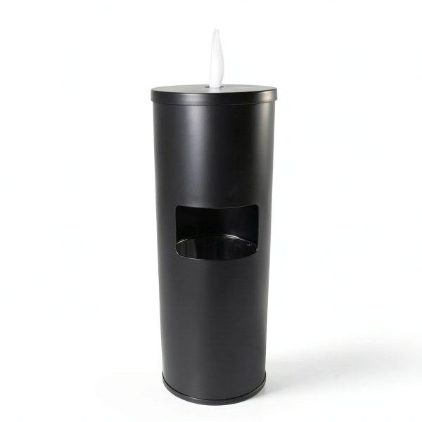 Black Stainless Steel Wipe Dispenser with Trash Can – Monkey Movement-1