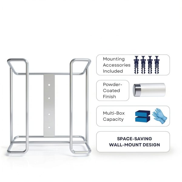 Disposable Glove and Facial Tissue Wire Rack Safety Supply Mart-1
