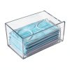 Face Mask Dispenser Koemehr Acrylic Box Lift Up Lid for Home Office-3