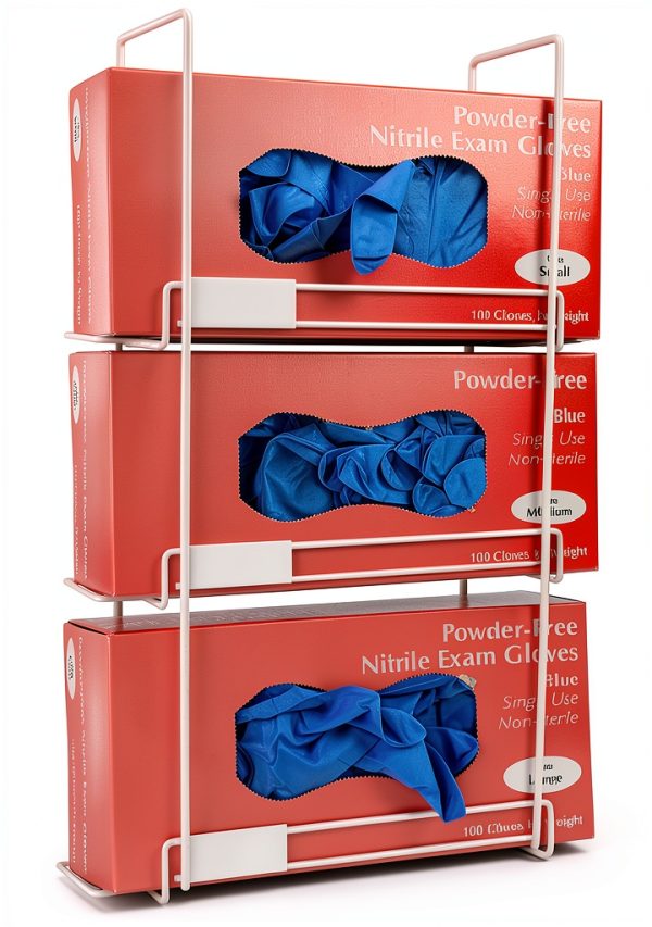 Glove Dispenser Horizontal Wall Mount Quality Producer Holds 3 Boxes-1