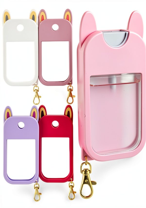 Silicone Case for Touchland Hand Sanitizer 4Pcs Pack Keychain 1 Fl Oz-0