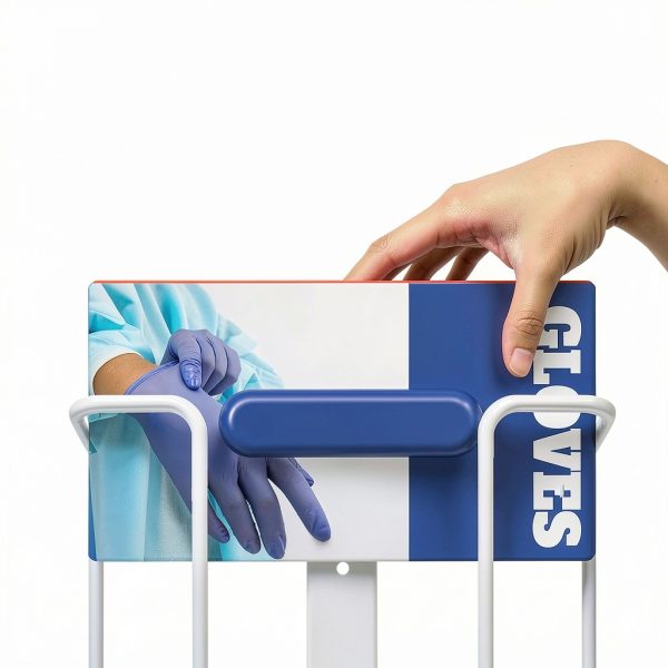 PERFORMORE Large Disposable Glove and Facial Tissue Wire Rack - Glove Box Holder, Medical Glove Holder, Holds Up To 3 Boxes, Hygiene Dispenser, Wall Mount Design With Mounting Accessories Included-3