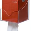 Facial Tissue Box Holder for Wall, Under Cabinet or Desk, RV, Bathroom, Small Spaces - Acrylic Wall Mounted Square Box Dispenser, Face Down or Sideways in Tight Areas-5