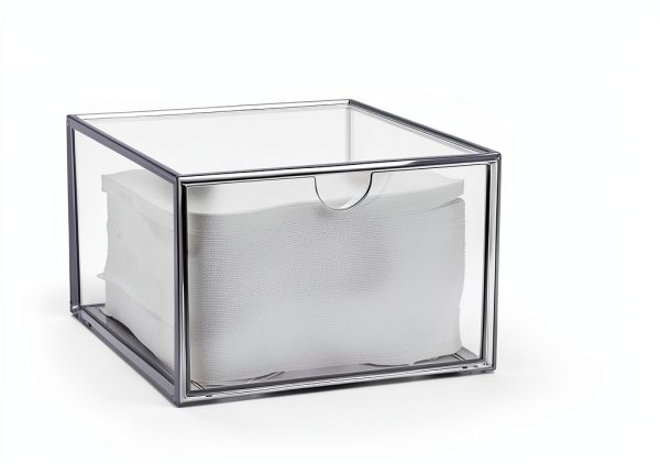 Disposable Face Towel Holder Sumnacon Clear Plastic Organizer Drawer-2