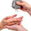 Reusable Hand Sanitizer Holder TLIFOS Leather Keychain – Grey & Black-3