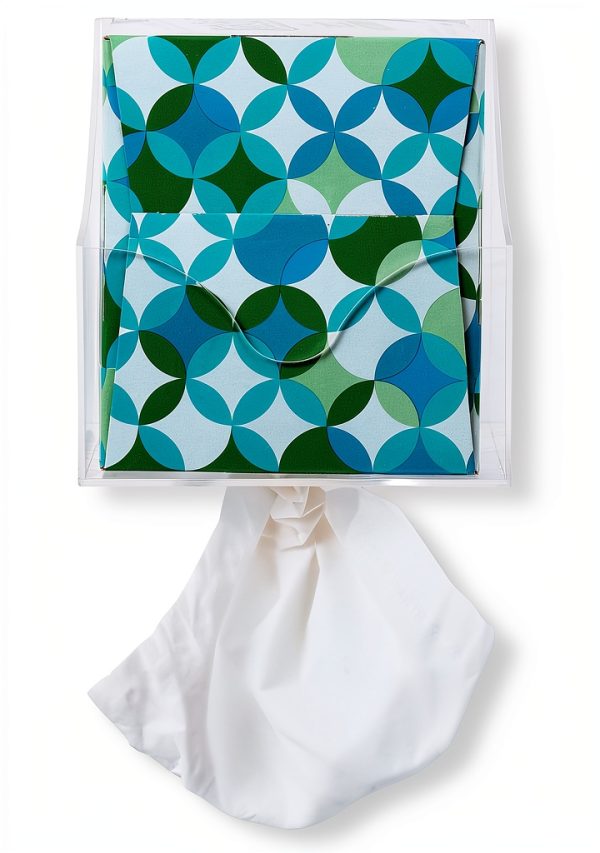 Facial Tissue Box Holder for Wall, Under Cabinet or Desk, RV, Bathroom, Small Spaces - Acrylic Wall Mounted Square Box Dispenser, Face Down or Sideways in Tight Areas-6
