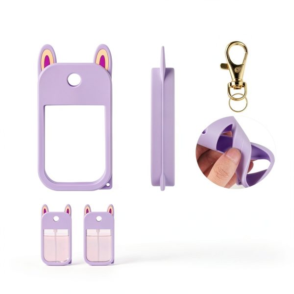 Silicone Case for Touchland Hand Sanitizer 4Pcs Pack Keychain 1 Fl Oz-3