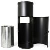 Black Stainless Steel Wipe Dispenser with Trash Can – Monkey Movement-4
