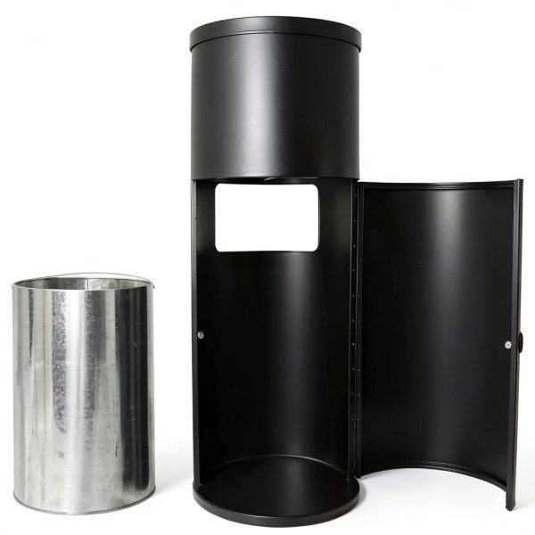 Black Stainless Steel Wipe Dispenser with Trash Can – Monkey Movement-4