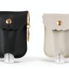 Reusable Hand Sanitizer Holder TLIFOS Leather Keychain – Grey & Black-1