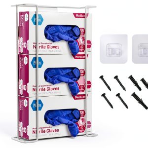Alpine Glove Holder Wall Mount Metal Dispenser for Gloves, Black-0