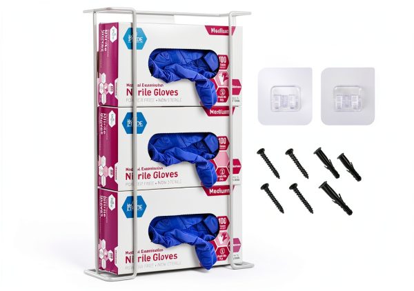 Alpine Glove Holder Wall Mount Metal Dispenser for Gloves, Black-0