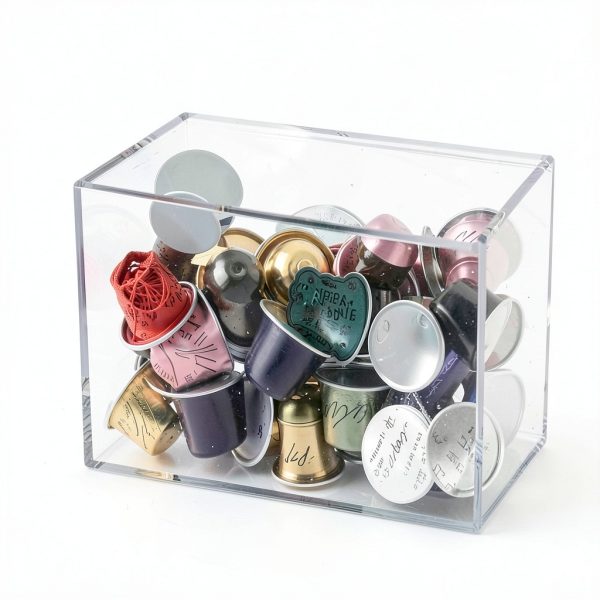Face Mask Dispenser Koemehr Acrylic Box Lift Up Lid for Home Office-1